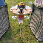 Table de pique-nique pliante portable avec porte-bouteilles et porte-verres