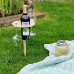 Table de pique-nique pliante portable avec porte-bouteilles et porte-verres