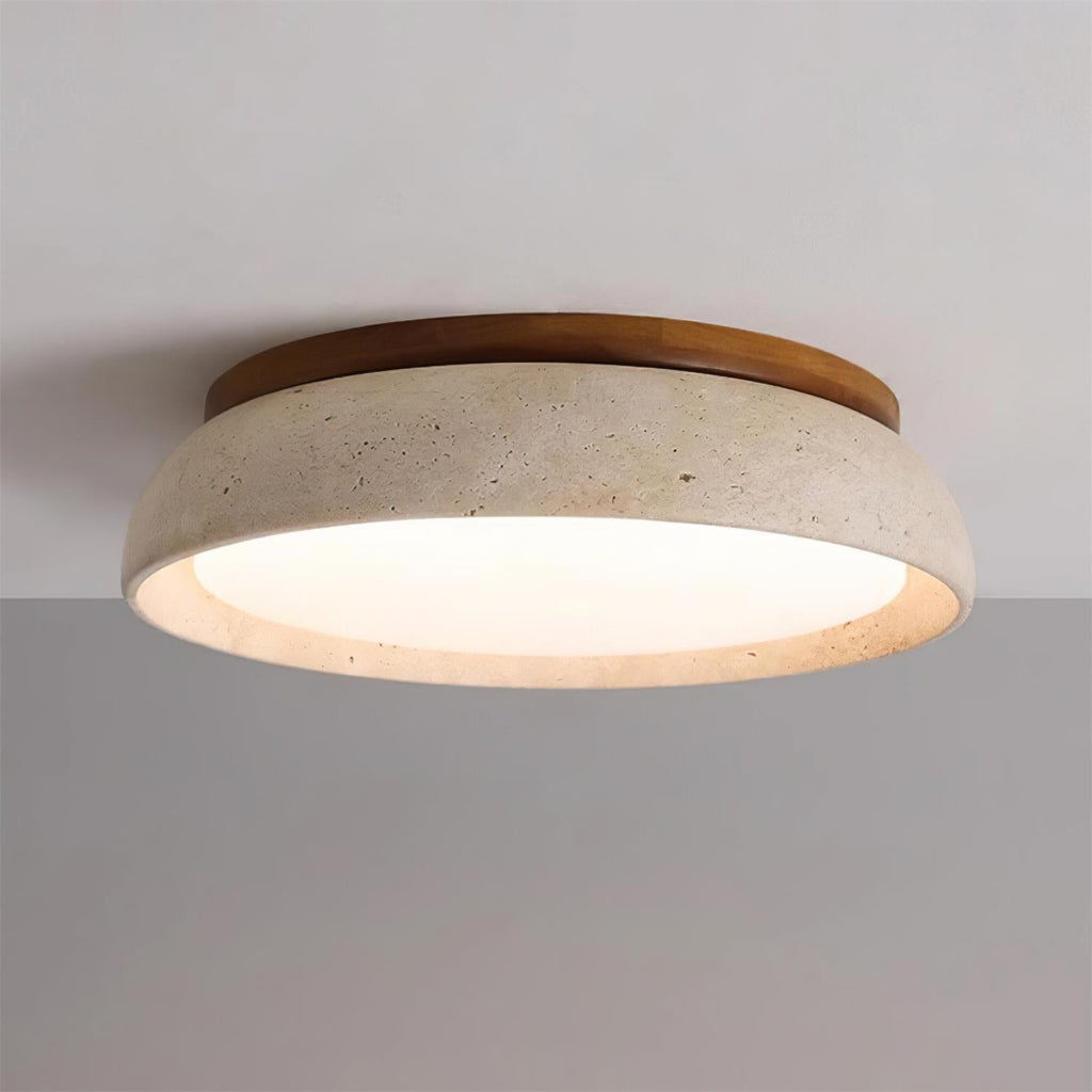 Wszechstronna odporna na wilgoć drewniana okrągła lampa sufitowa LED do nowoczesnego domu