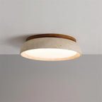 Wszechstronna odporna na wilgoć drewniana okrągła lampa sufitowa LED do nowoczesnego domu