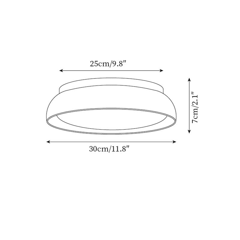 Minimalist travertine beige stone LED ceiling lamp