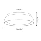 Minimalist travertine beige stone LED ceiling lamp