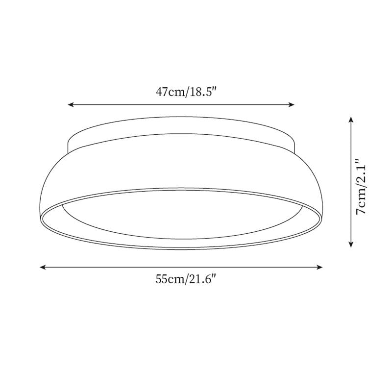 Minimalist travertine beige stone LED ceiling lamp