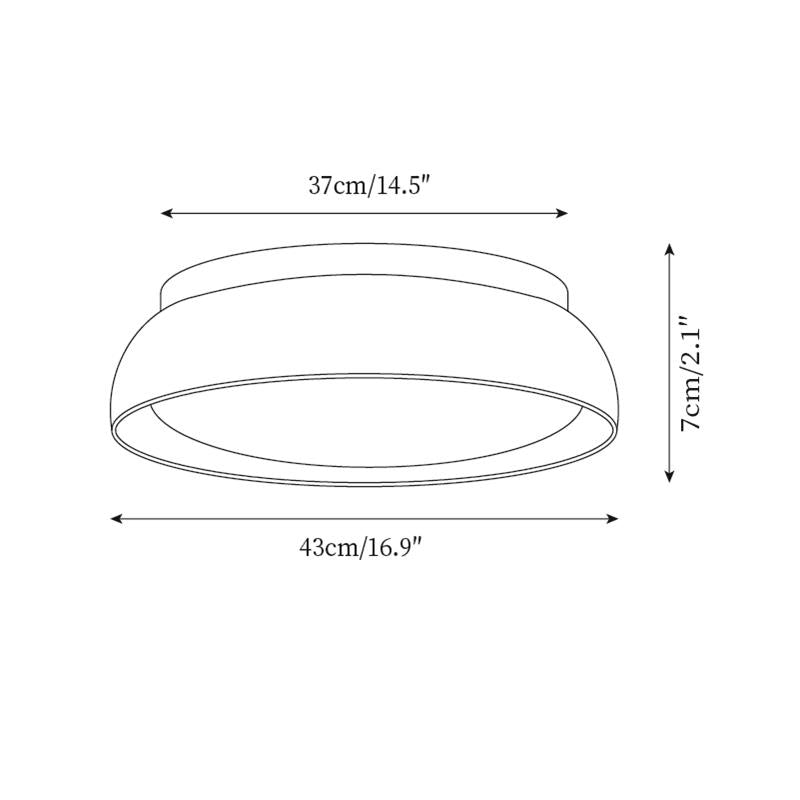 Minimalist travertine beige stone LED ceiling lamp