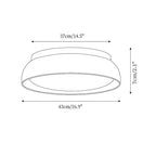 Minimalist travertine beige stone LED ceiling lamp