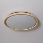 Minimalist travertine beige stone LED ceiling lamp