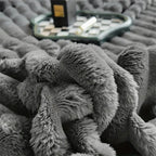 Accogliente coperta calda a righe per il tuo interno