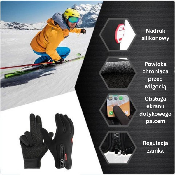 Ultra ciepłe ogrzewane rękawice na chłód