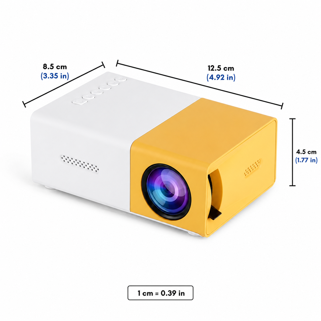 Przenośny Projektor 1080P WiFi 6 Do Inteligentnego Oglądania