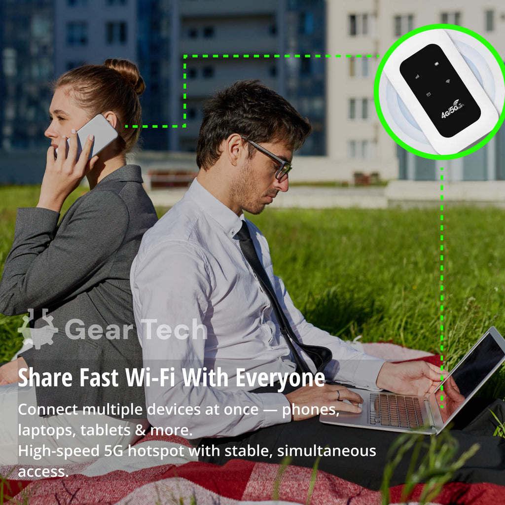 Kompaktowy mobilny router WiFi 5G z funkcją hotspotu