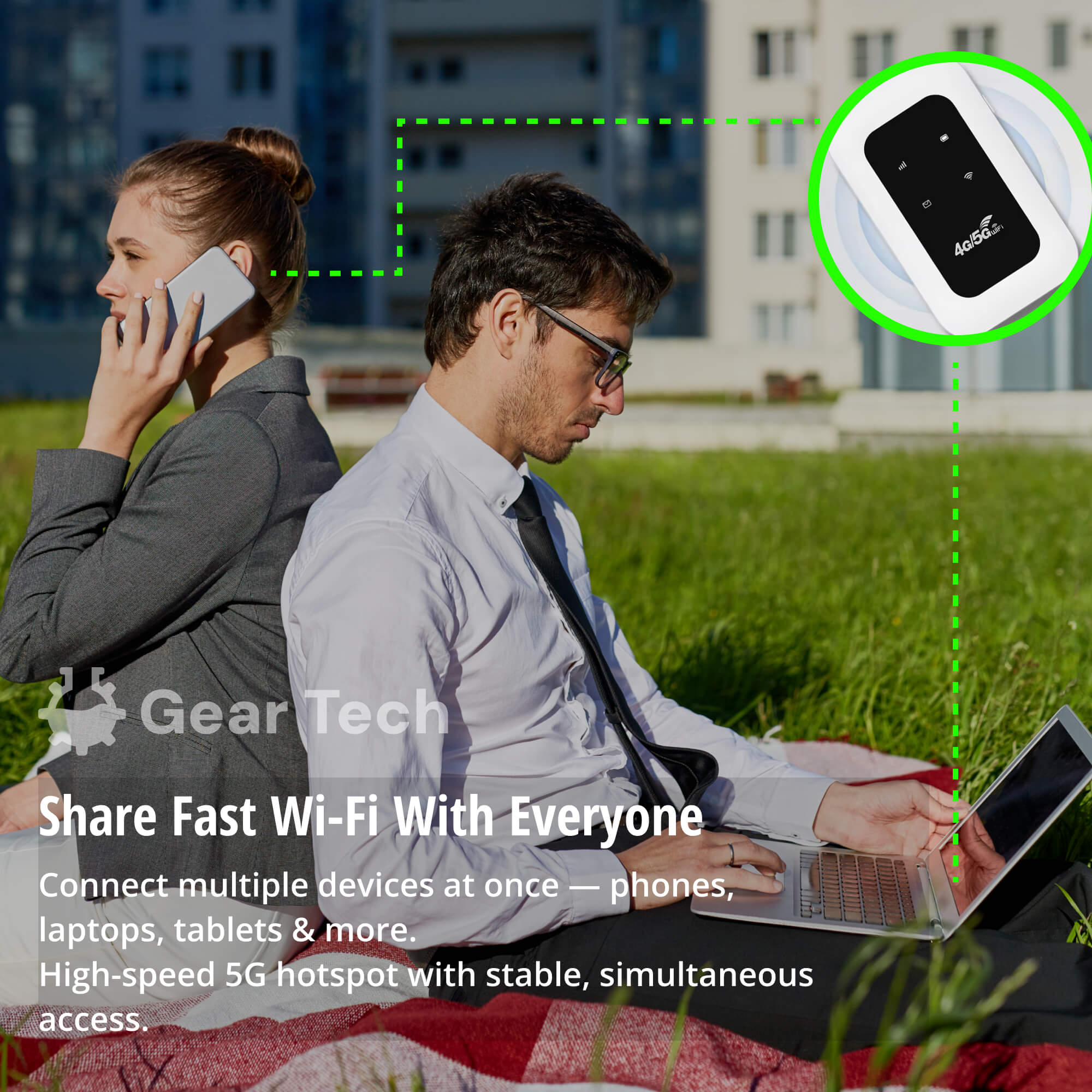 Kompaktowy mobilny router WiFi 5G z funkcją hotspotu