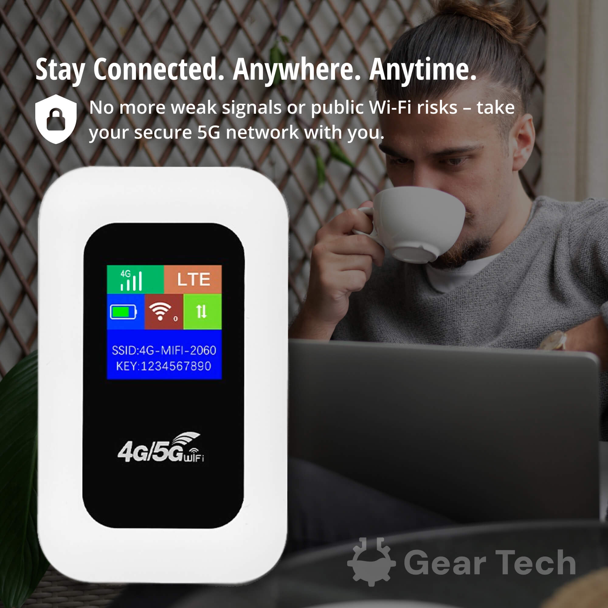 Kompaktowy mobilny router WiFi 5G z funkcją hotspotu