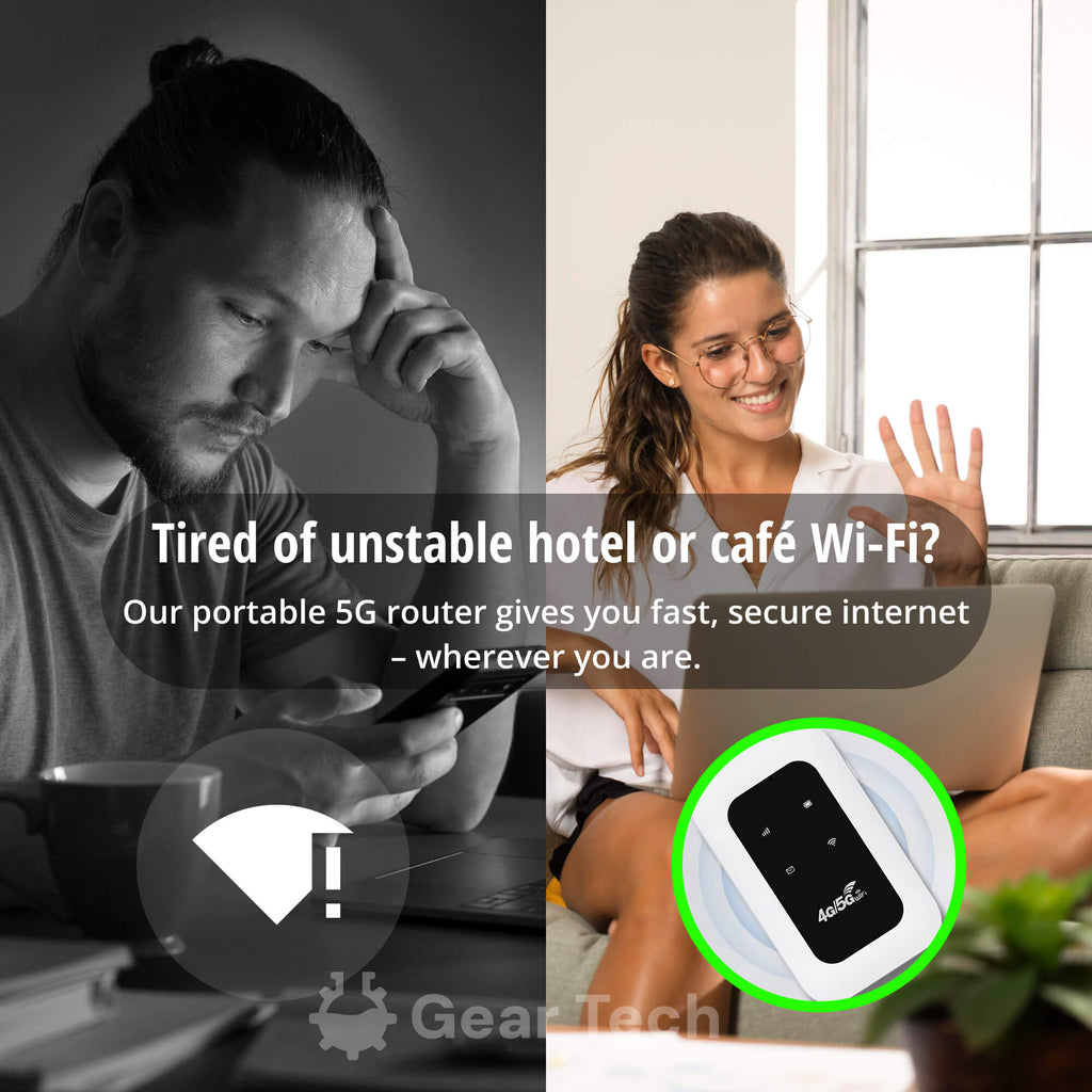 Kompaktowy mobilny router WiFi 5G z funkcją hotspotu – Dekorzaly