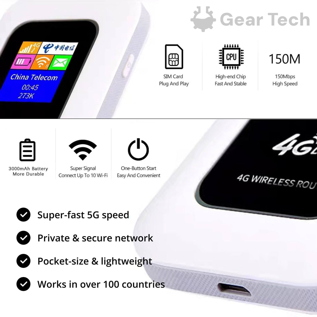 Kompaktowy mobilny router WiFi 5G z funkcją hotspotu – Dekorzaly