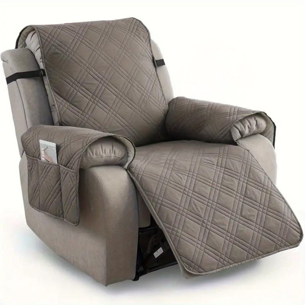 Protective anti-slip waterproof microfiber recliner chair cover
