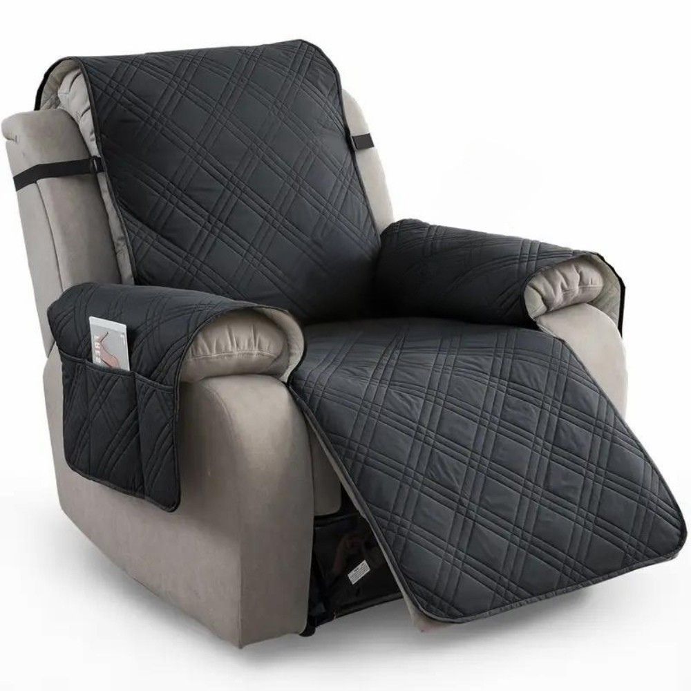Protective anti-slip waterproof microfiber recliner chair cover