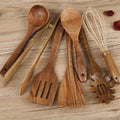 Utensili da cucina in legno sicuri e resistenti – 7 pezzi