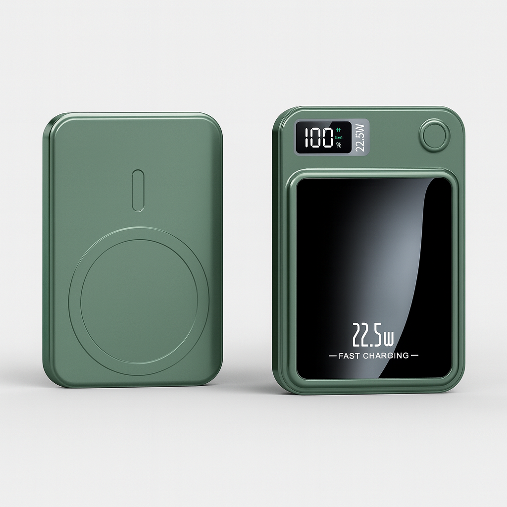 Power Bank 20000mAh Fast Wireless Charging 22.5W