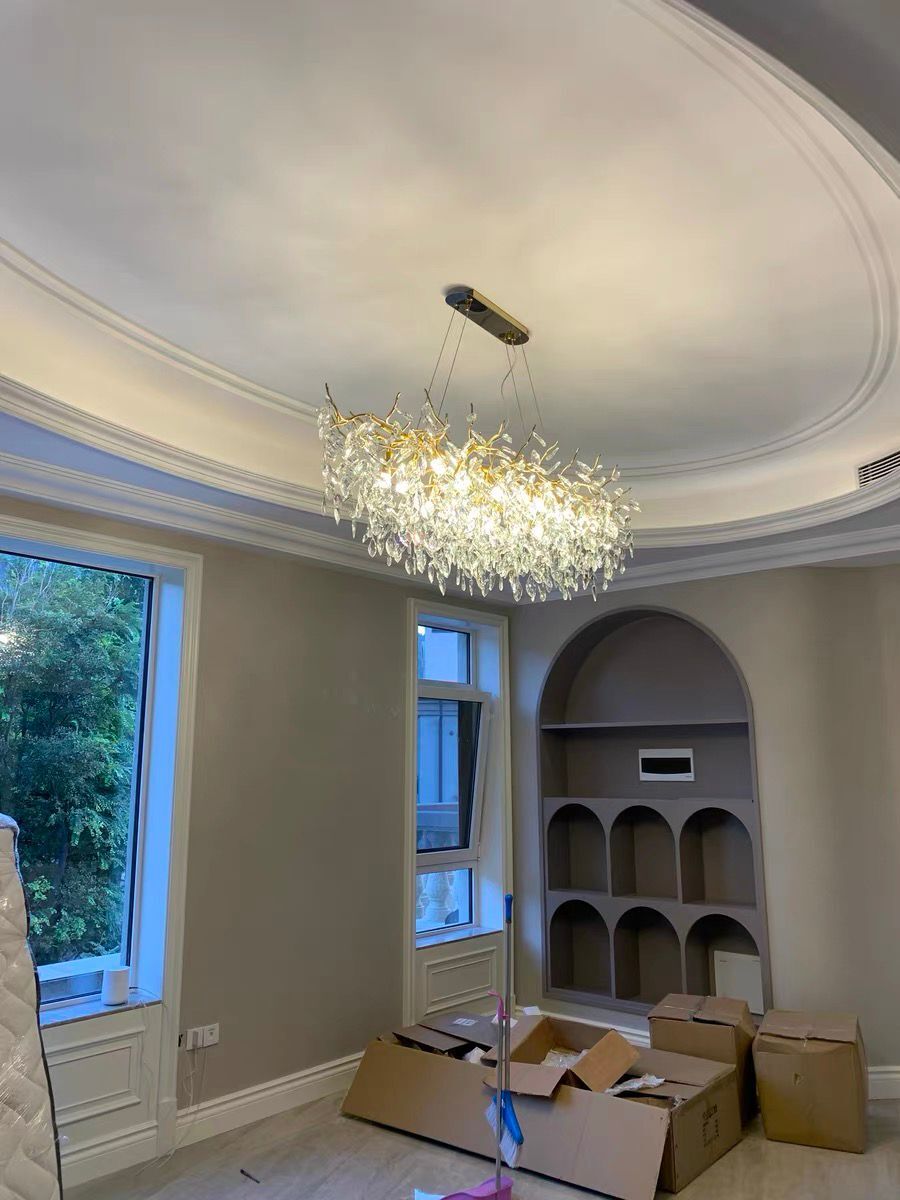 Nowoczesny Żyrandol Gałązkowy Kryształowy