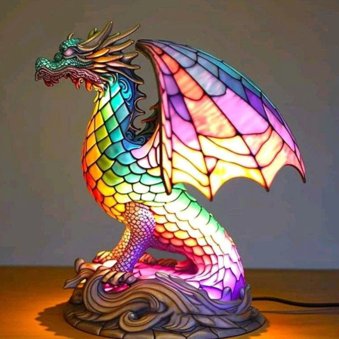 Decorative artistic animal glass table lamp for home interiors