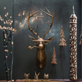 Décoration murale artistique avec tête de cerf – sculpture murale design
