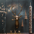 Decorazione artistica da parete con testa di cervo – Scultura da parete di design