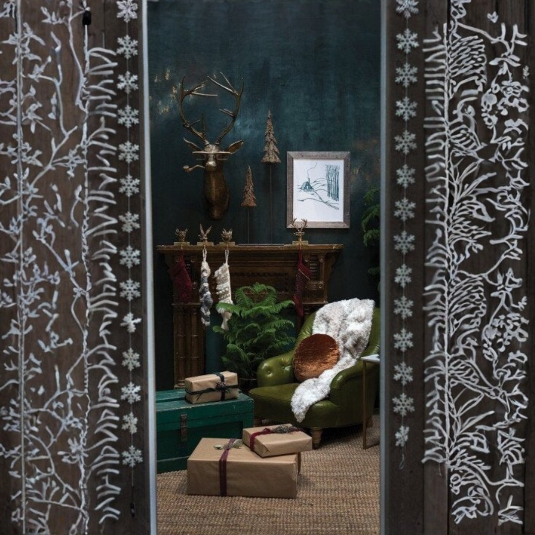 Decorazione artistica da parete con testa di cervo – Scultura da parete di design