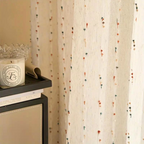 Tenda con motivo arcobaleno copertura decorativa per finestra semitrasparente