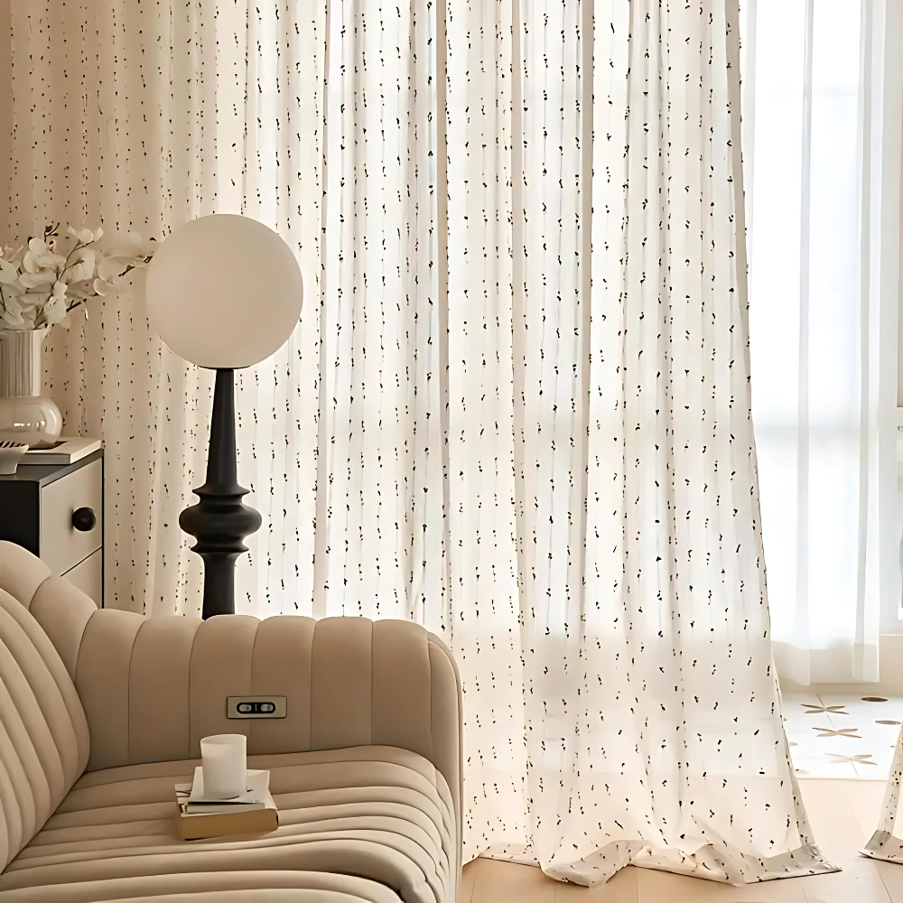Tenda con motivo arcobaleno copertura decorativa per finestra semitrasparente
