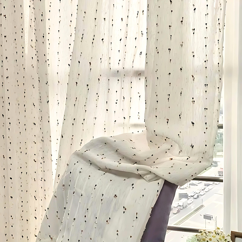Tenda con motivo arcobaleno copertura decorativa per finestra semitrasparente