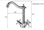 Classic antique-style basin faucet – perfect for kitchens and bathrooms