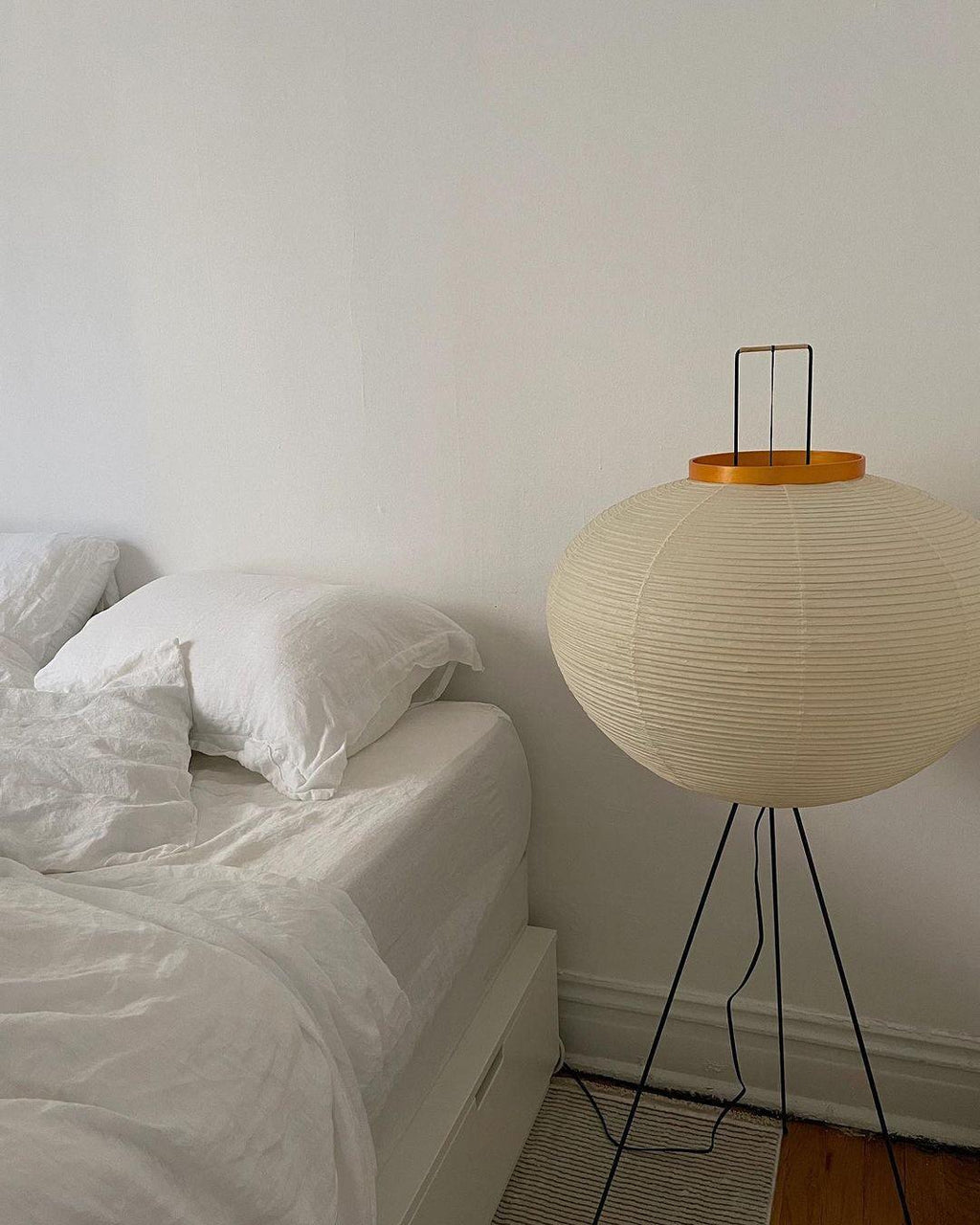 Lampa podłogowa w stylu japońskim Nastrojowe miękkie oświetlenie