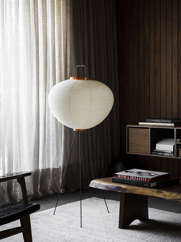 Lampa podłogowa w stylu japońskim Nastrojowe miękkie oświetlenie