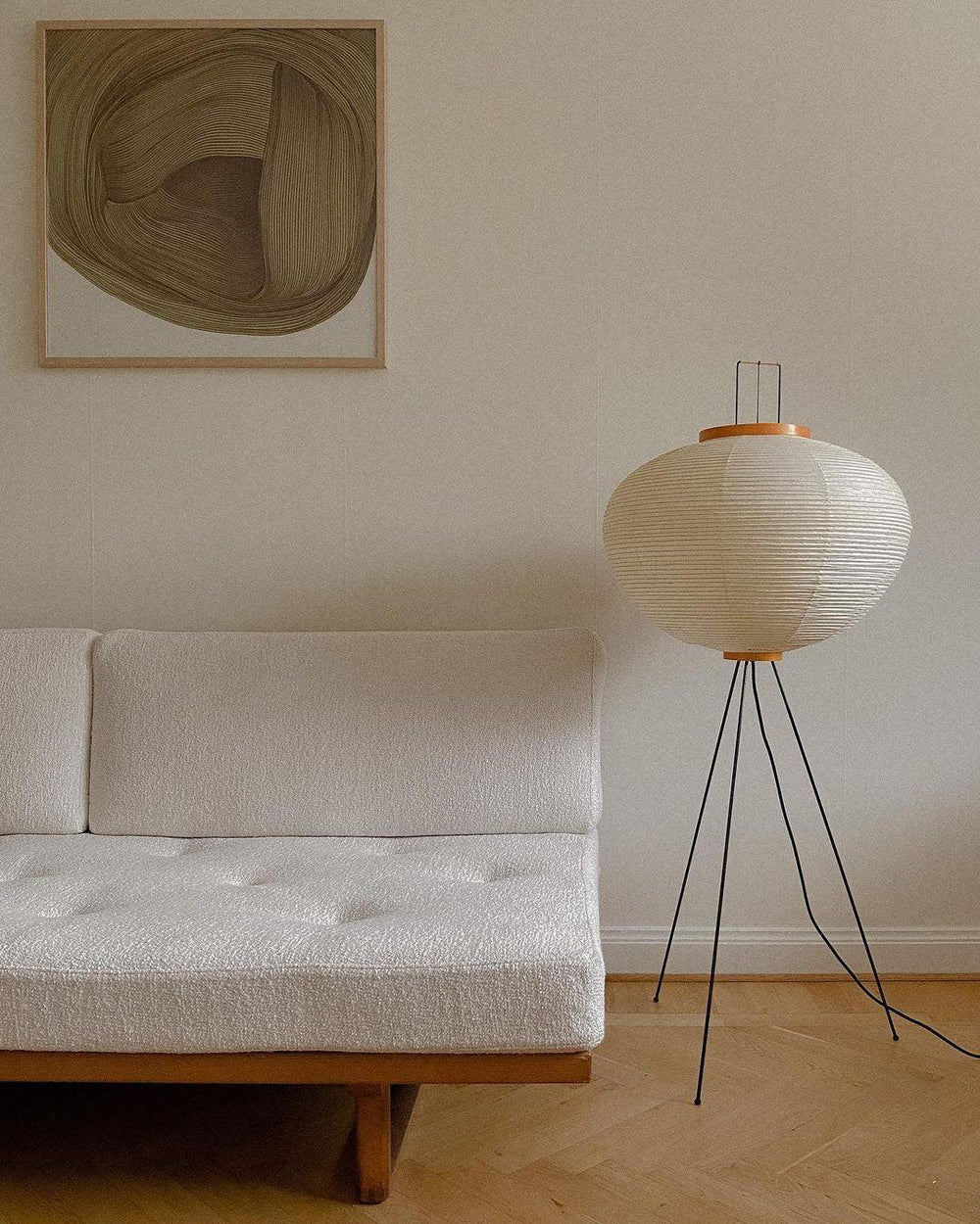 Lampa podłogowa w stylu japońskim Nastrojowe miękkie oświetlenie
