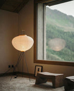 Lampa podłogowa w stylu japońskim Nastrojowe miękkie oświetlenie