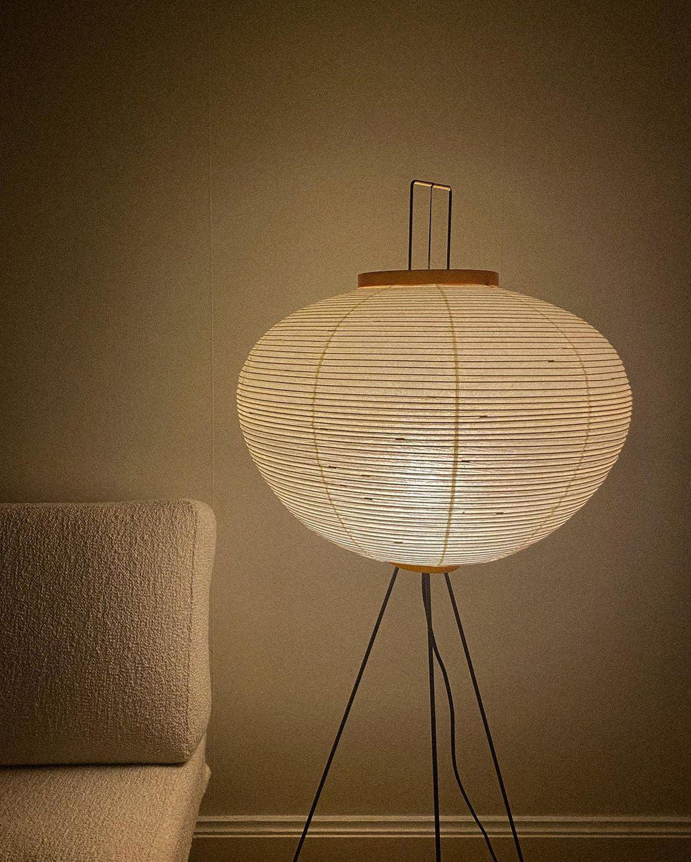 Lampa podłogowa w stylu japońskim Nastrojowe miękkie oświetlenie