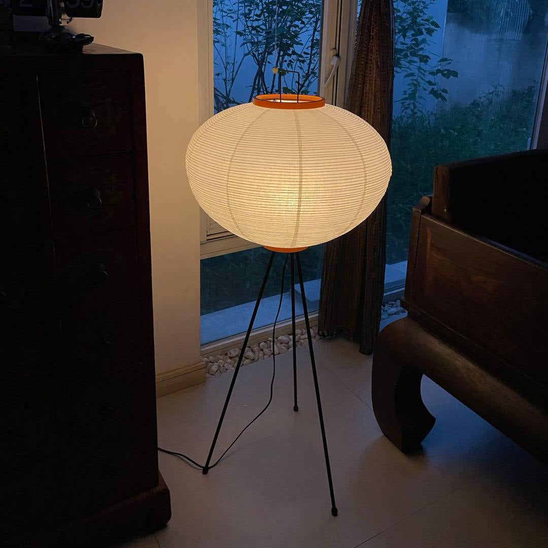 Lampa podłogowa w stylu japońskim Nastrojowe miękkie oświetlenie