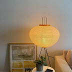 Lampa podłogowa w stylu japońskim Nastrojowe miękkie oświetlenie