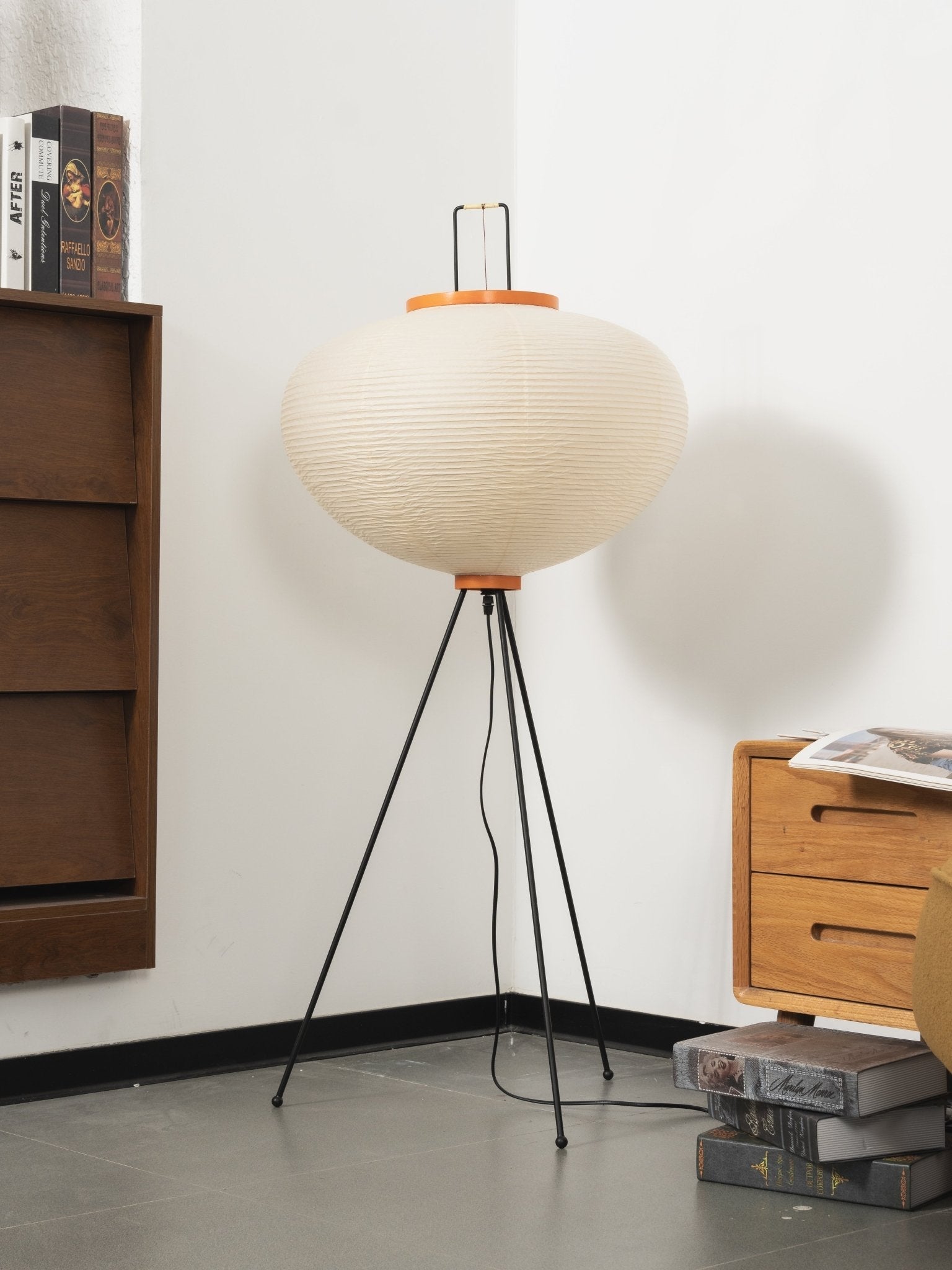 Lampa podłogowa w stylu japońskim Nastrojowe miękkie oświetlenie