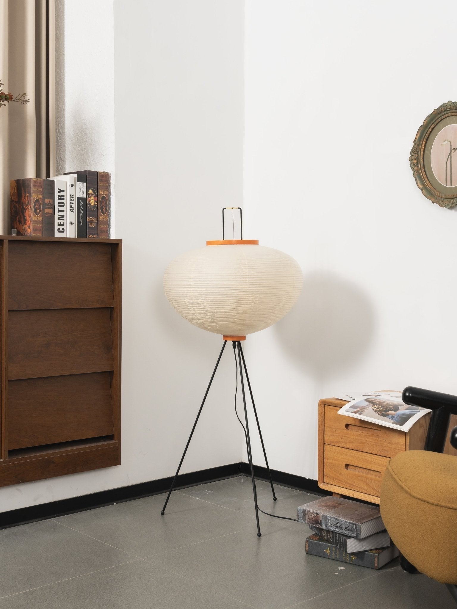 Lampa podłogowa w stylu japońskim Nastrojowe miękkie oświetlenie