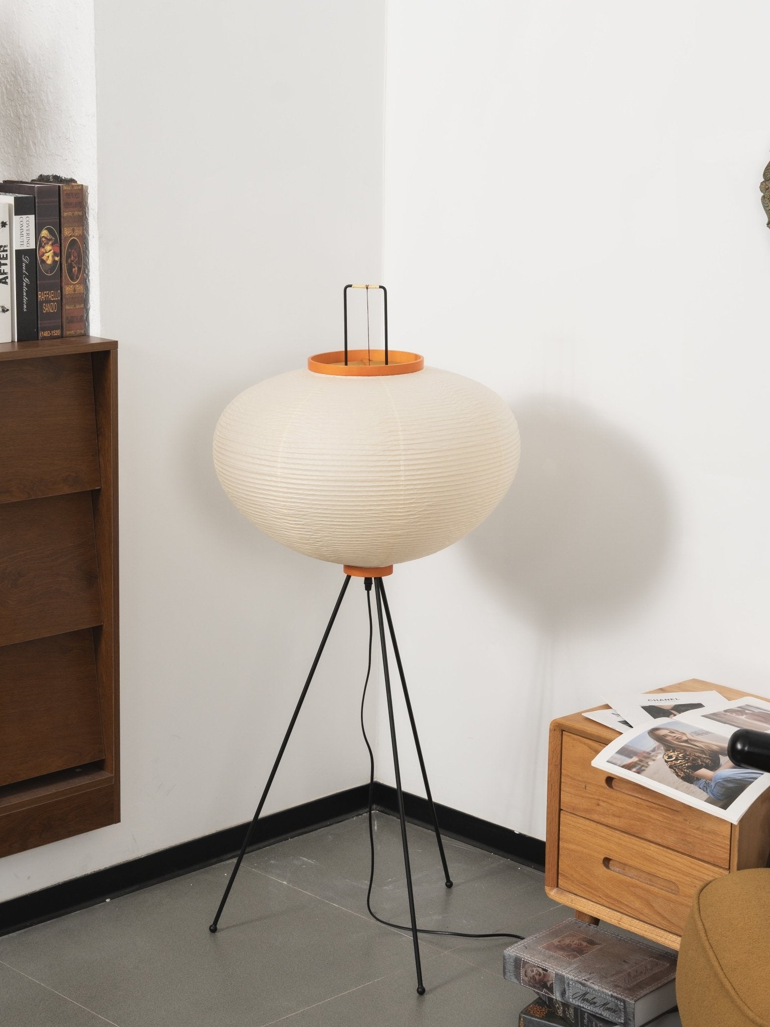Lampa podłogowa w stylu japońskim Nastrojowe miękkie oświetlenie