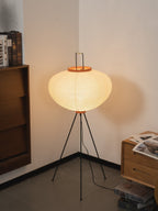 Lampa podłogowa w stylu japońskim Nastrojowe miękkie oświetlenie
