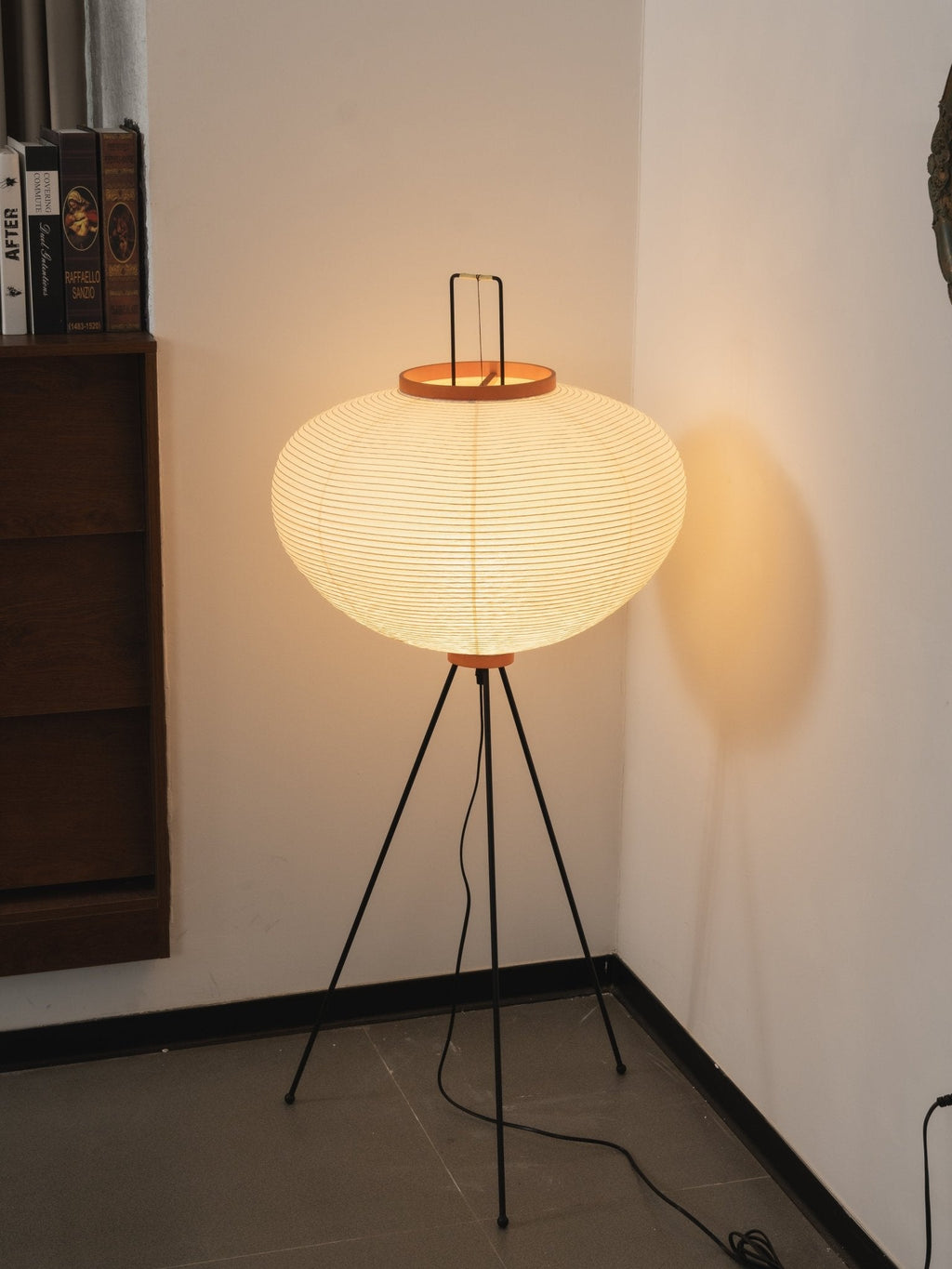 Lampa podłogowa w stylu japońskim Nastrojowe miękkie oświetlenie