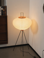 Lampa podłogowa w stylu japońskim Nastrojowe miękkie oświetlenie
