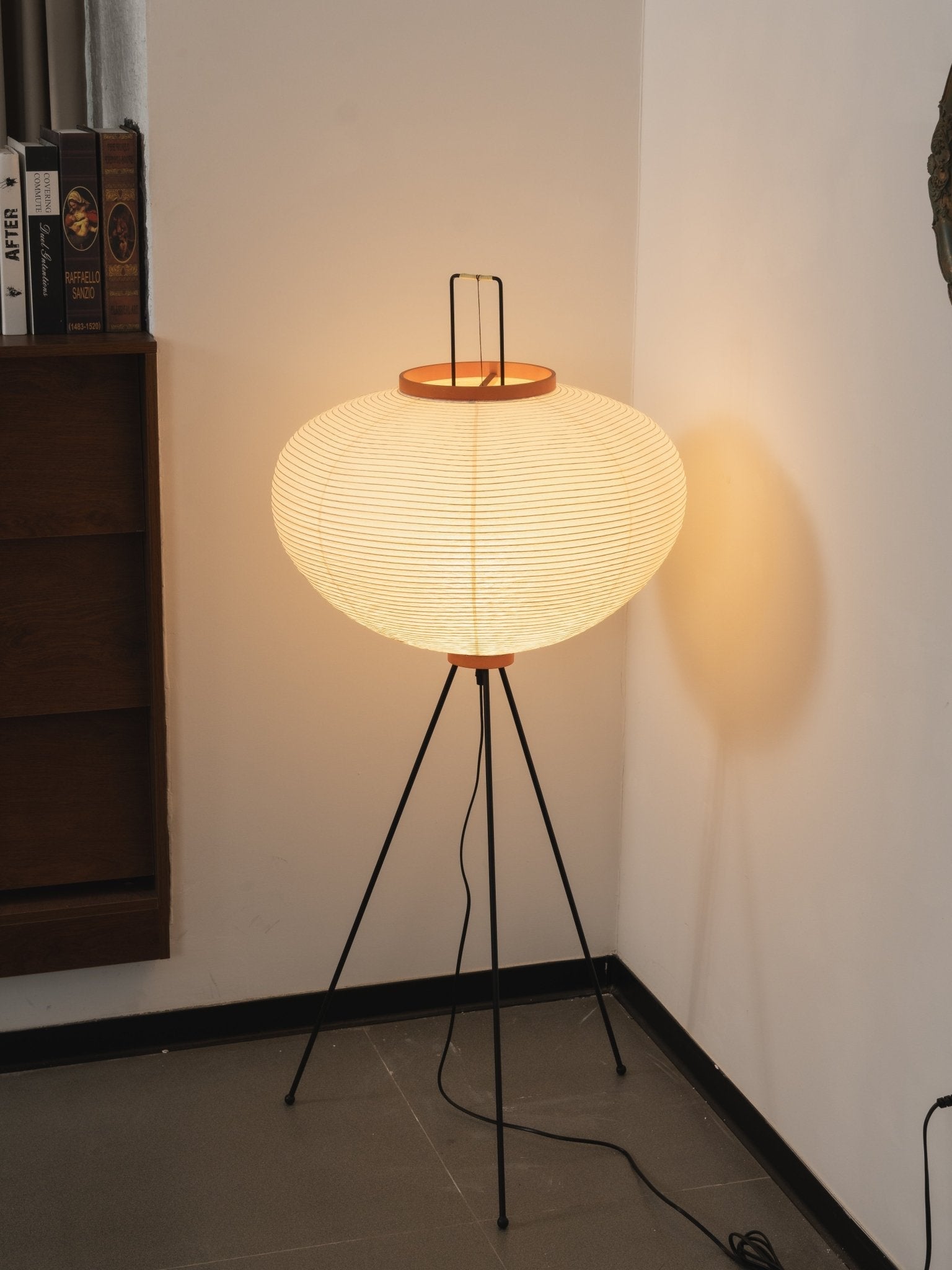 Lampa podłogowa w stylu japońskim Nastrojowe miękkie oświetlenie