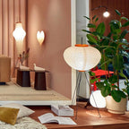 Lampa podłogowa w stylu japońskim Nastrojowe miękkie oświetlenie