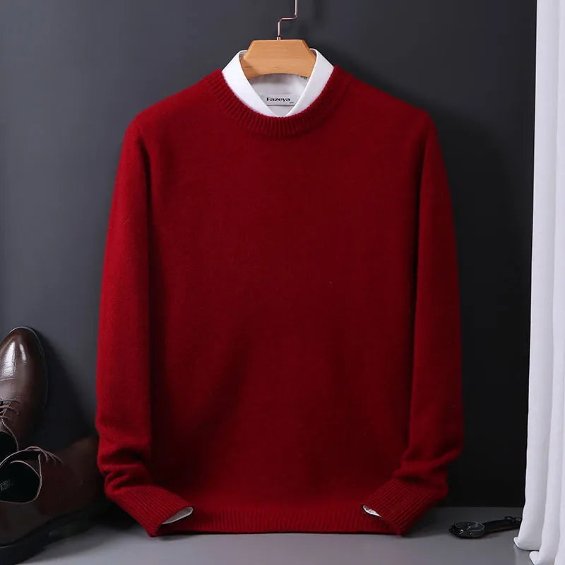 Maglione elegante da uomo classico manica lunga per tutti i giorni