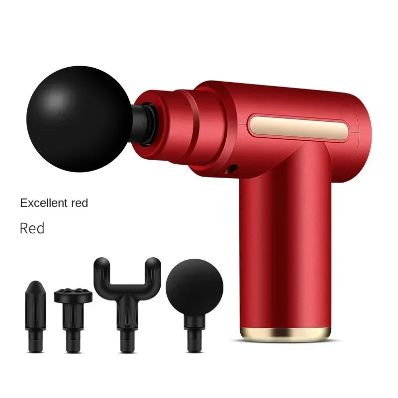 Przenośny Pistolet do Masażu USB z 4 Końcówkami