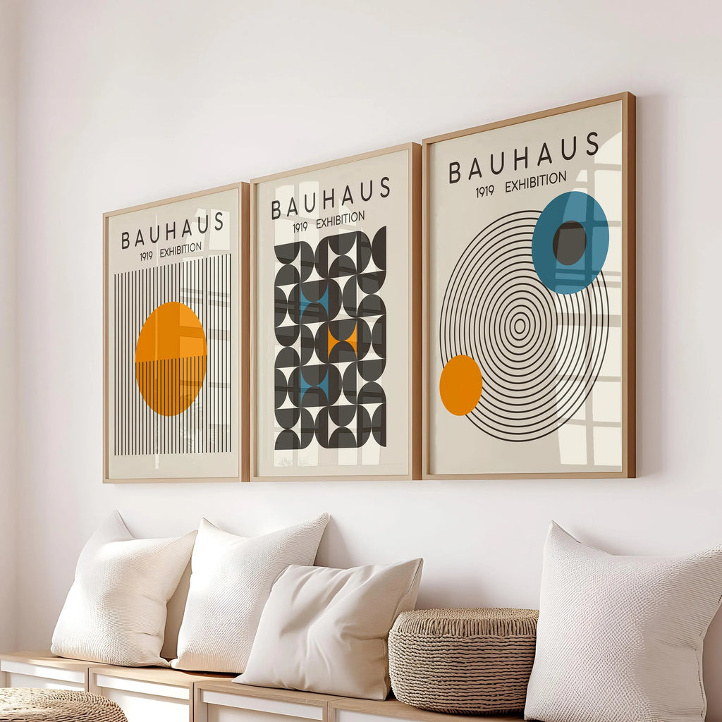 Abstract Wall Decoration Set Bauhaus Prints