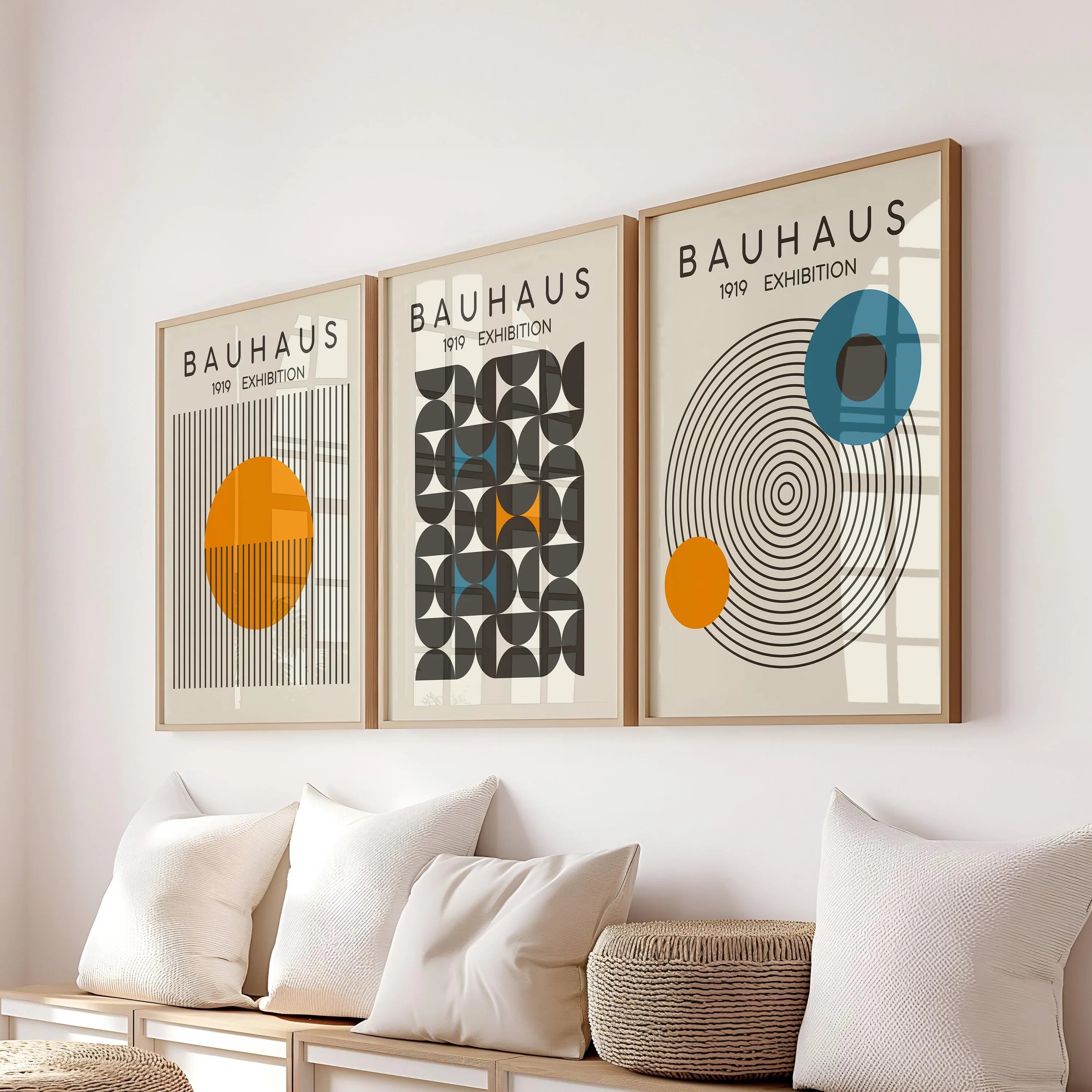 Abstract Wall Decoration Set Bauhaus Prints